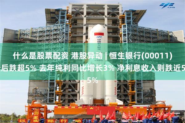 什么是股票配资 港股异动 | 恒生银行(00011)绩后跌超5% 去年纯利同比增长3% 净利息收入则跌近5%