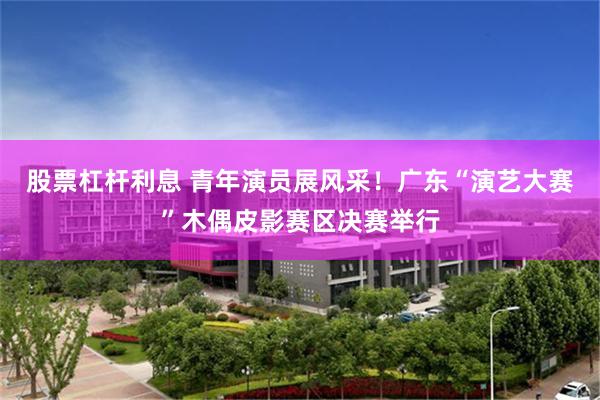 股票杠杆利息 青年演员展风采！广东“演艺大赛”木偶皮影赛区决赛举行
