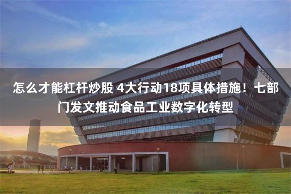 怎么才能杠杆炒股 4大行动18项具体措施！七部门发文推动食品工业数字化转型
